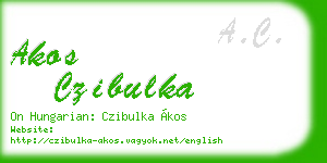 akos czibulka business card
